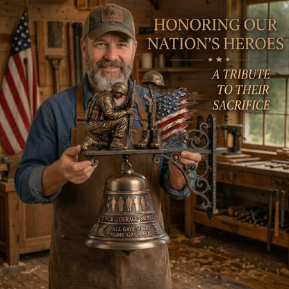 "Honor Courage Sacrifice" Fallen Soldier Wall Bell – A Tribute That Rings Forever