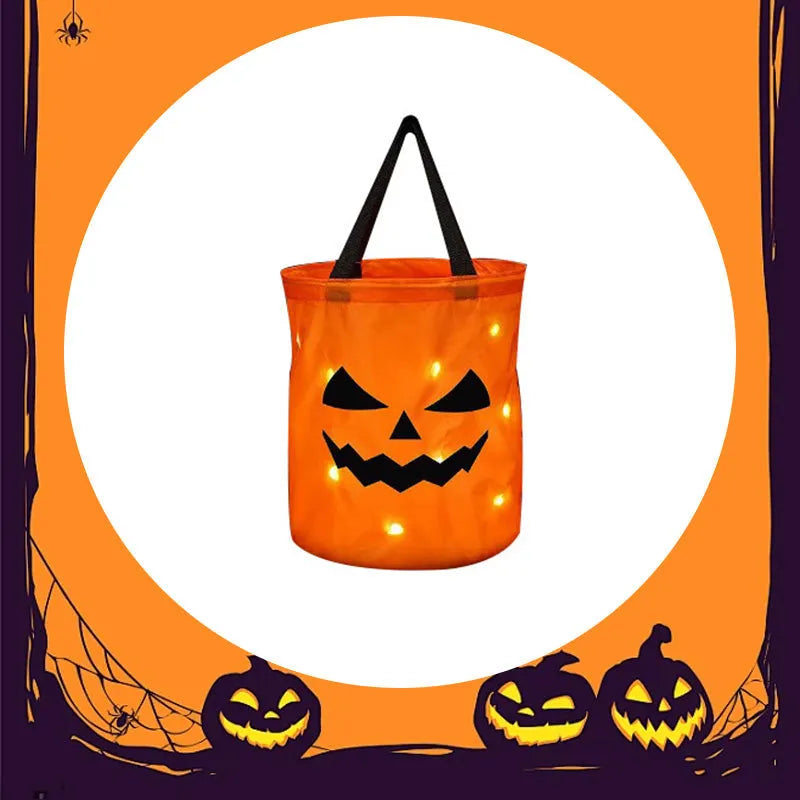 🎃 2026 Sale — Over 19,000 Sold!✨ Halloween Glowing Pumpkin Bag – LED Lights & Spacious Interior 🍬