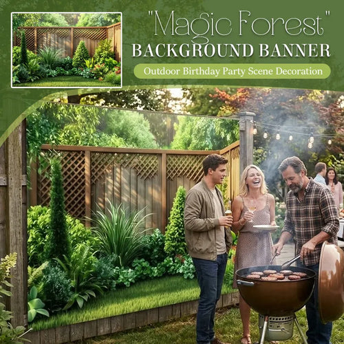 🌲🌸 Turn your backyard into an enchanted forest – one banner, endless beauty! ✨