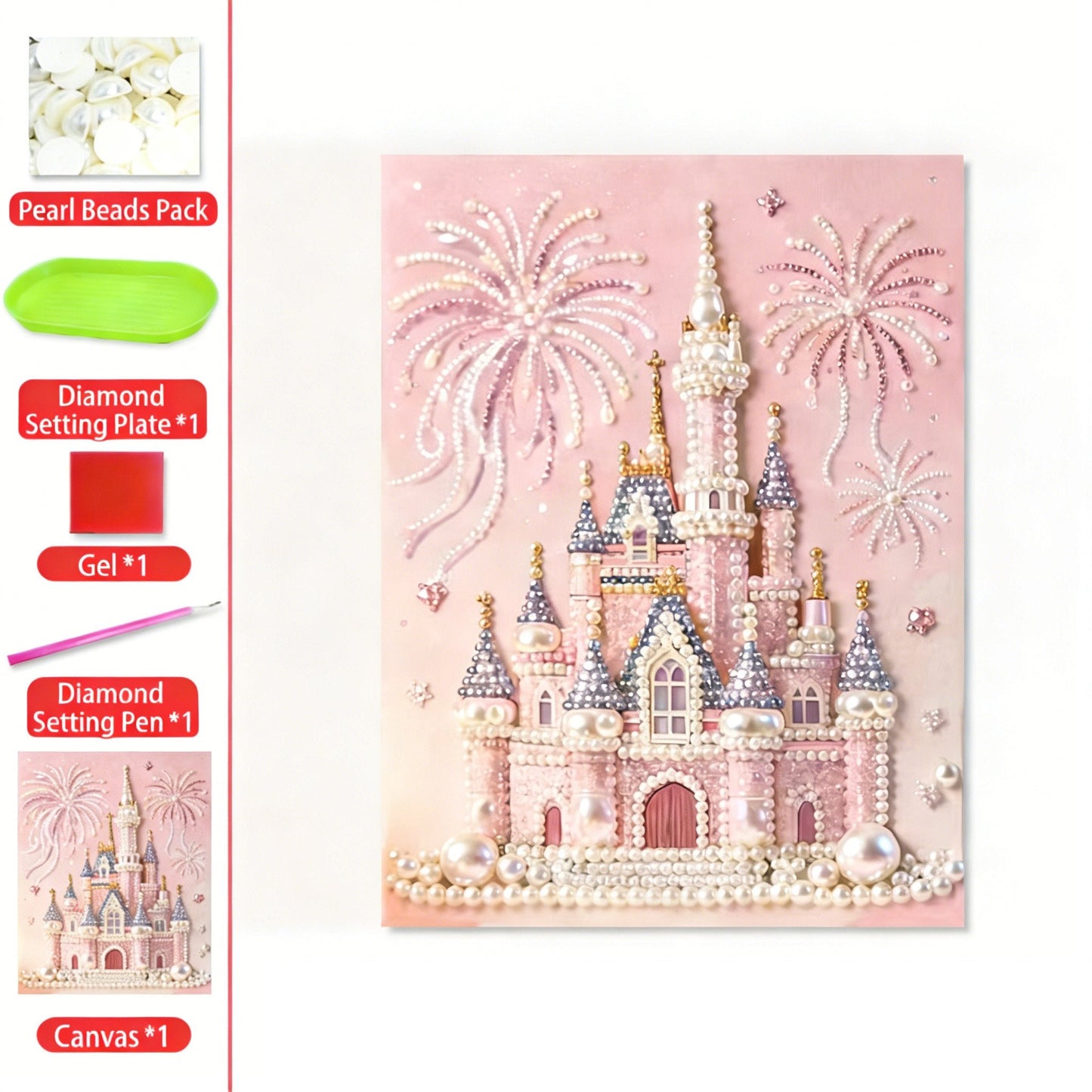 🏰✨DIY Beaded Art Kit - Castle Pearl Painting