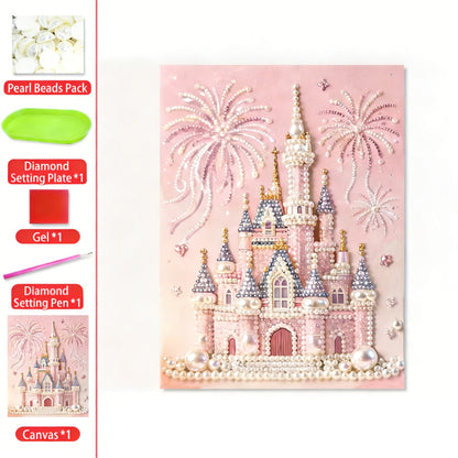 🏰✨DIY Beaded Art Kit - Castle Pearl Painting