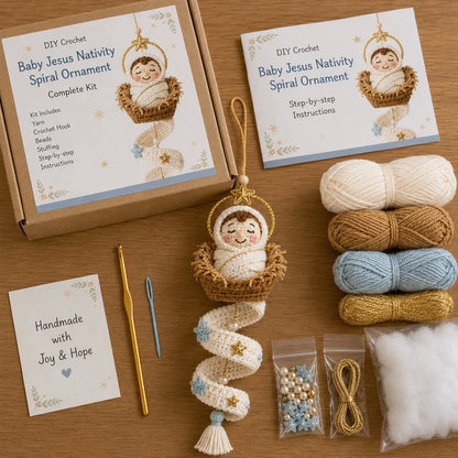 🔥 LAST DAY: 50% OFF – ✨ DIY crochet kit for a spiral Madonna pendant – create your own heavenly keepsake 🙏🧶