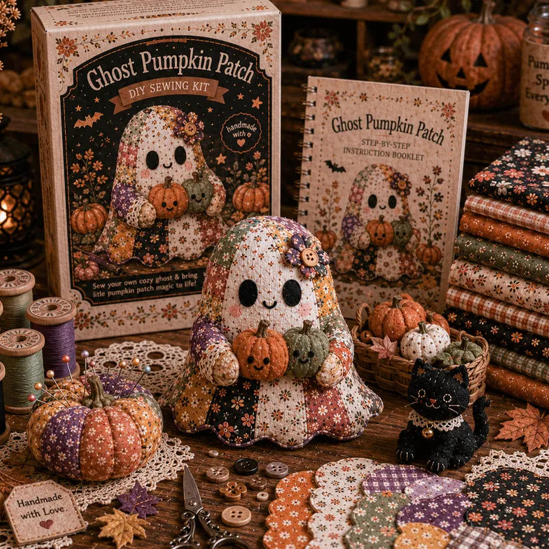 🔥40% Off Last Day - 👻 Little Ghost’s Cozy Halloween DIY Patchwork Kit