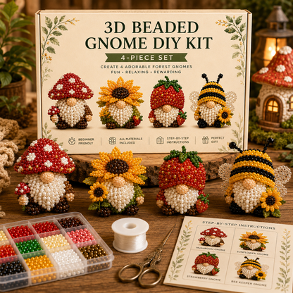 3D Beaded Gnome DIY Kit