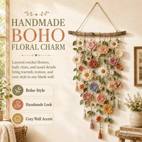 🌸🧶 Ready to Turn Your Wall Into a Cozy Crochet Flower Garden?