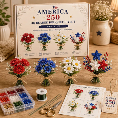America 250 Beaded Bouquet DIY Kit