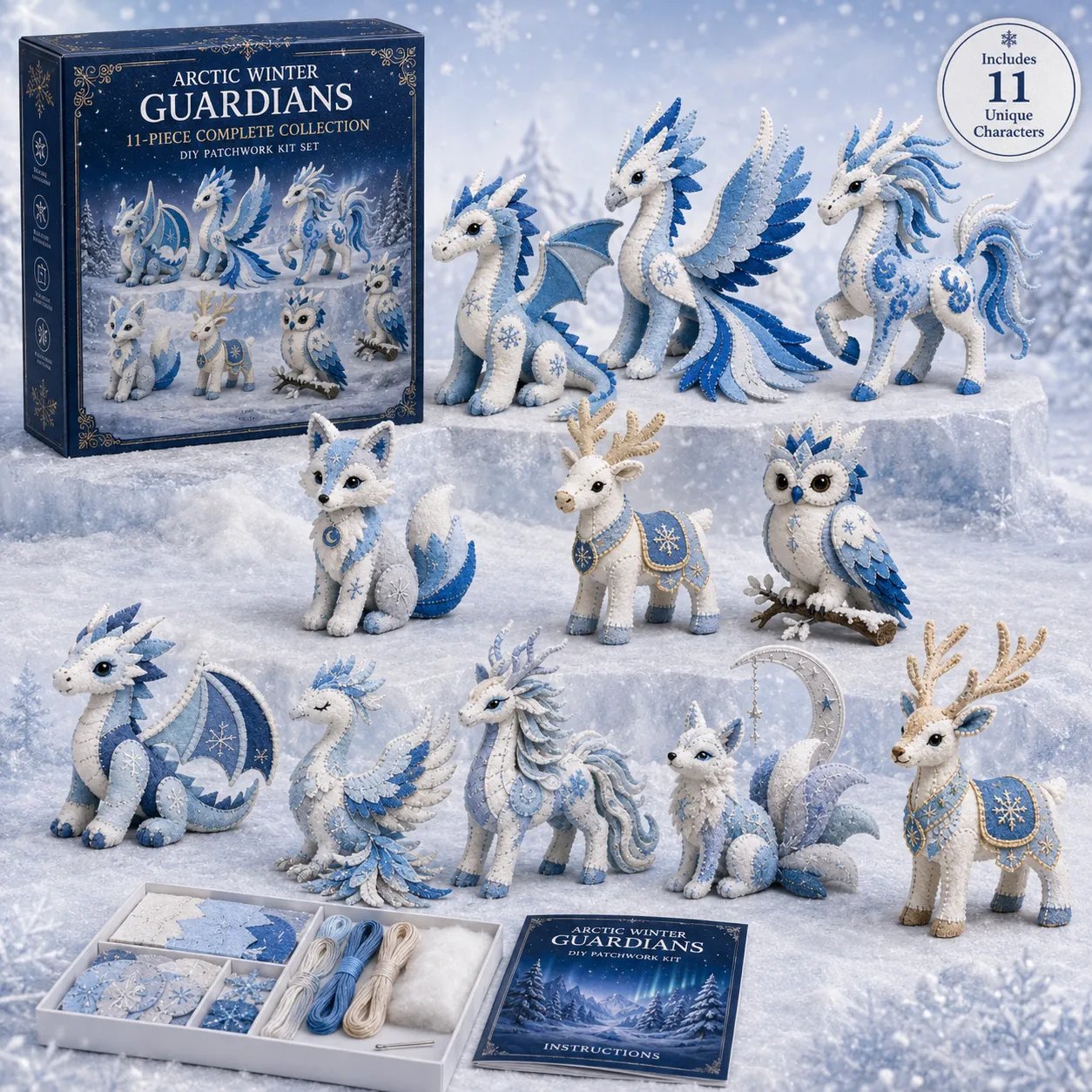 🔥LAST DAY 50% OFF - ❄️Arctic Winter Guardians DIY Patchwork Kit✨
