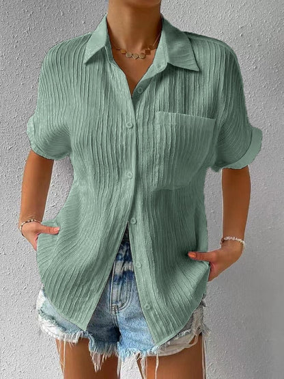 NEW🔥2025 Women's Button Placket Casual Cotton Shirt
