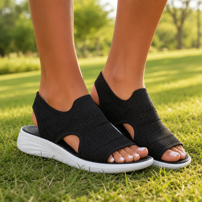 Loomhe– Knit Platform Comfort Sandals for Women