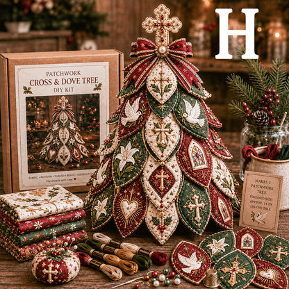 ✝️ Religious-Themed Beaded & Quilted Christmas Tree DIY Kit