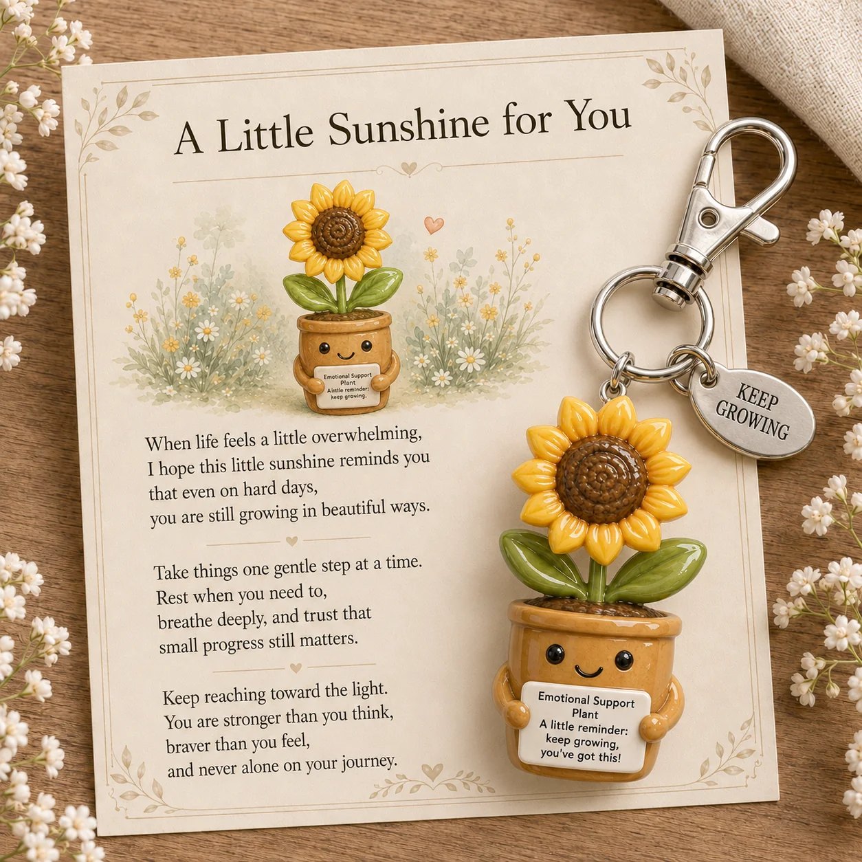 💖 Positive Reminder Keychains – Small Words, Big Comfort