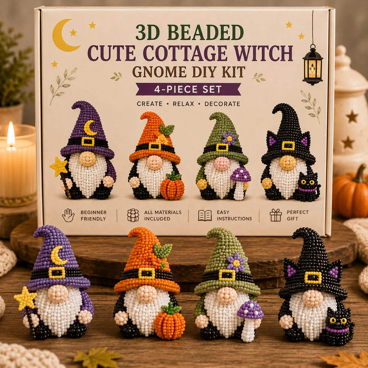 3D Beaded Gnome DIY Kit