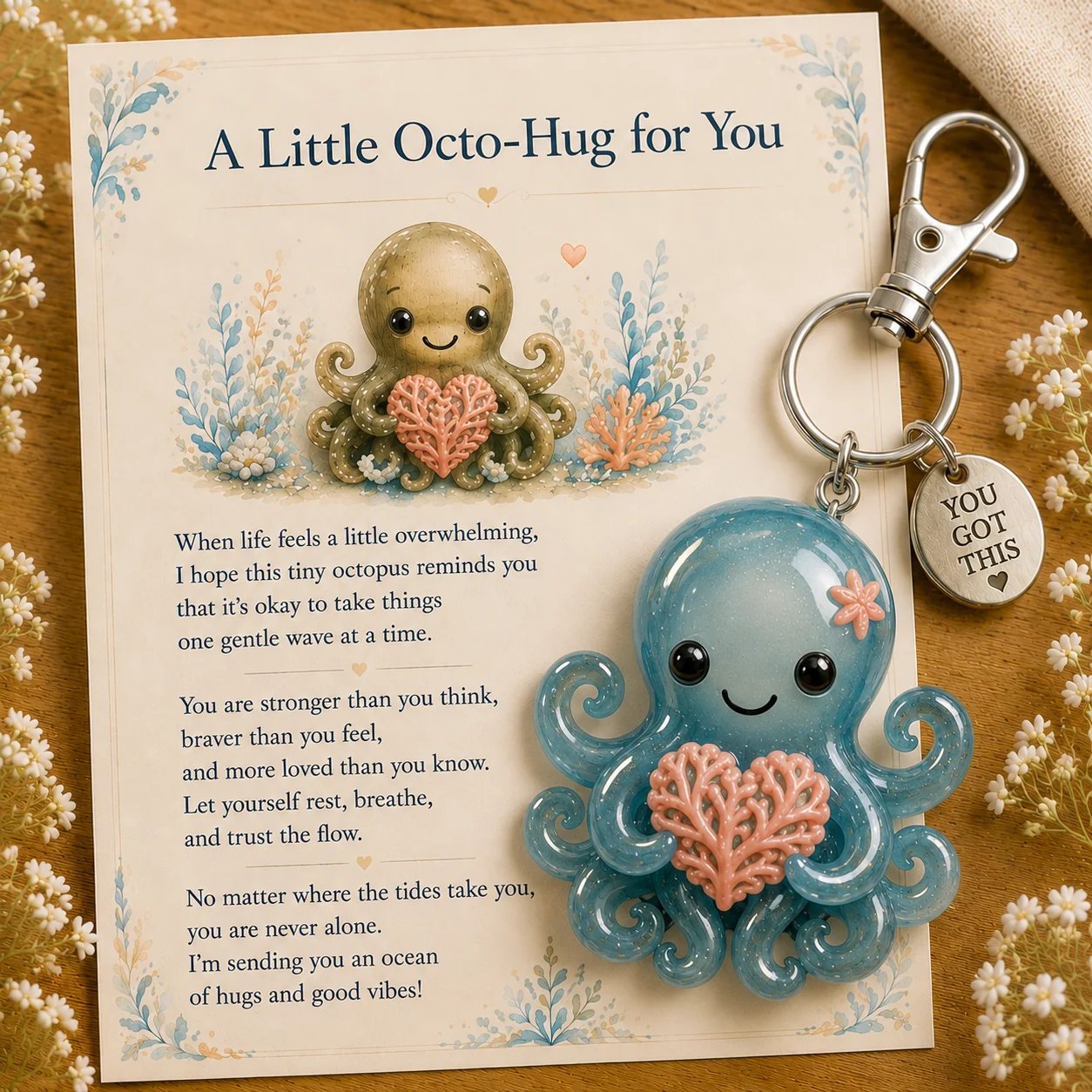 💖 Positive Reminder Keychains – Small Words, Big Comfort