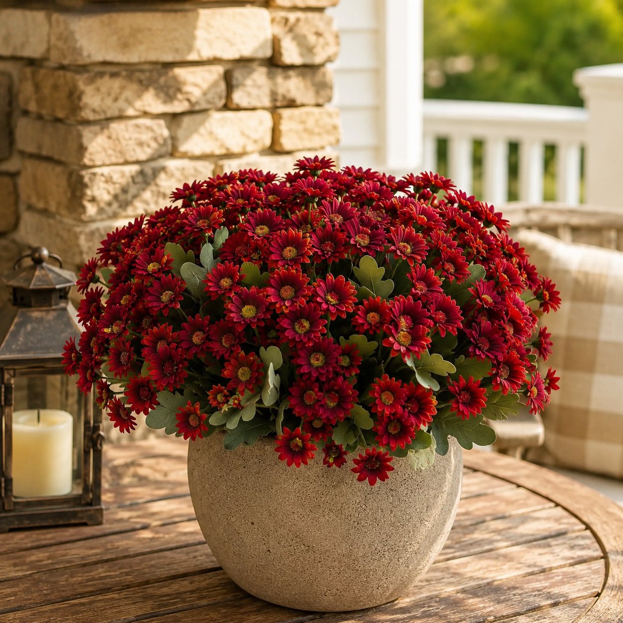 Outdoor Faux Mum Flower Bundles