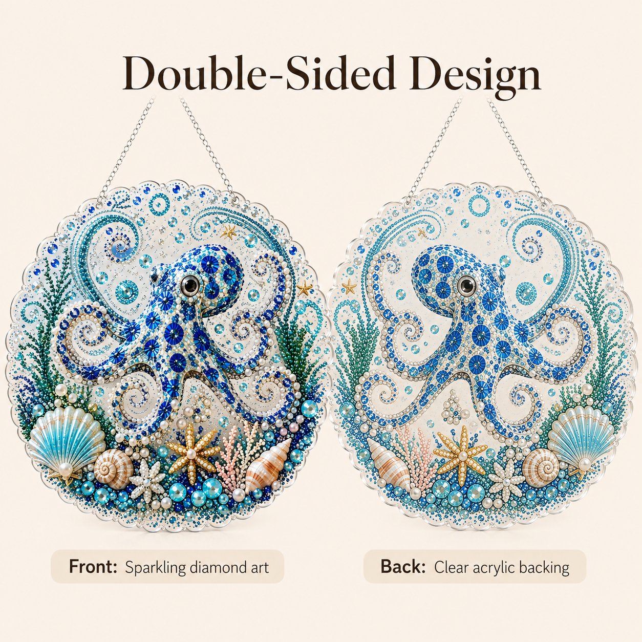 🌊✨Ocean Pearl Art DIY Hanging Ornament Kit | Relaxing DIY Craft to Create Stunning Coastal Artwork(📦Buy 2 Free Shipping)