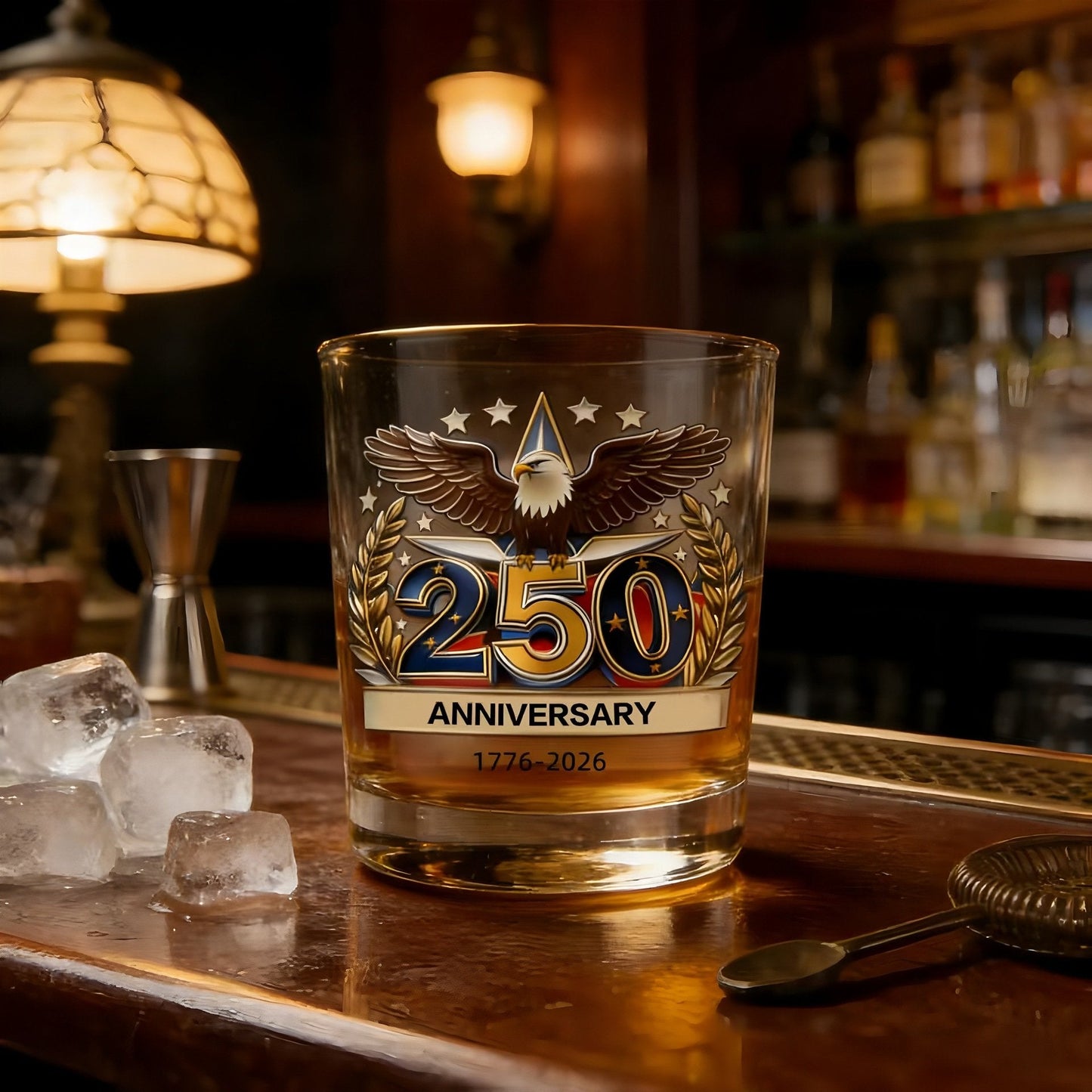 USA 250th Anniversary Commemorative Glass – 1776-2026 Heritage Edition