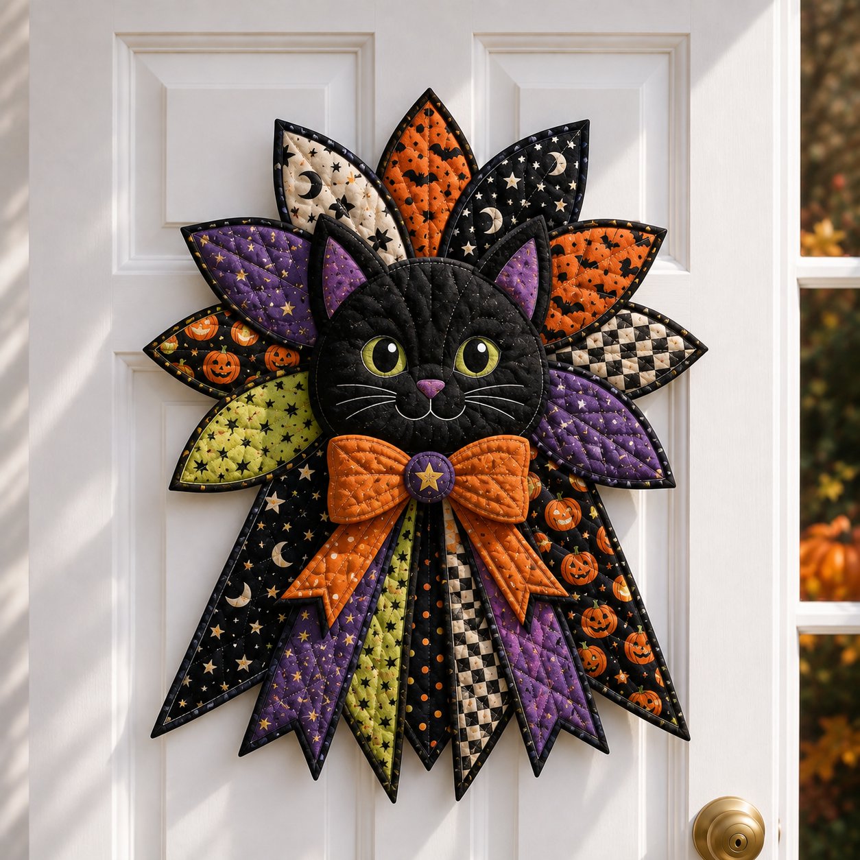 💥DIY Quilted Halloween Pumpkin Door Hanger Kit (✨Beginner-Friendly)