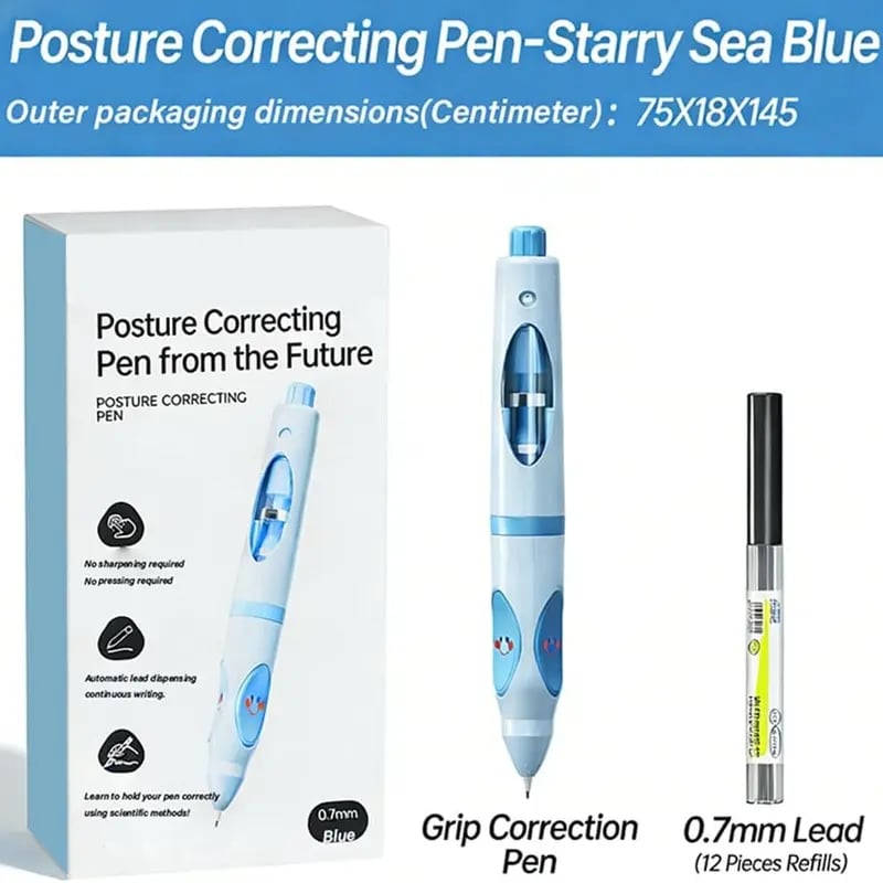 ✏️Ergonomic Writing Trainer Pen – Posture-Correcting Pencil with 12 Refills
