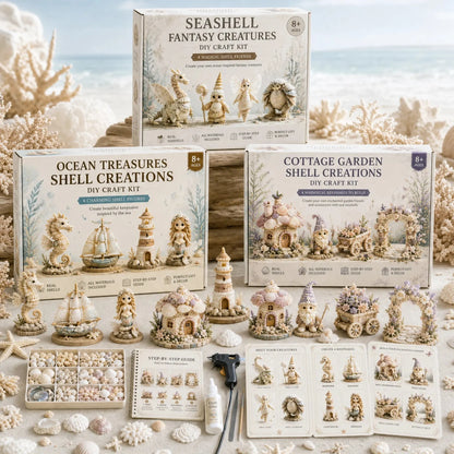 DIY Seashell Craft Kit – Create Ocean-Inspired Shell Figures & Keepsake Decor