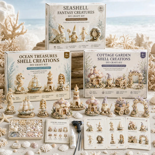 DIY Seashell Craft Kit – Create Ocean-Inspired Shell Figures & Keepsake Decor