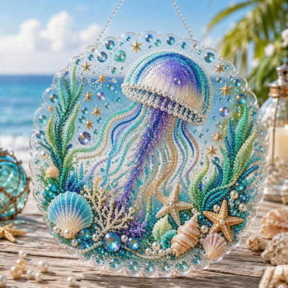 🌊✨Ocean Pearl Art DIY Hanging Ornament Kit | Relaxing DIY Craft to Create Stunning Coastal Artwork(📦Buy 2 Free Shipping)