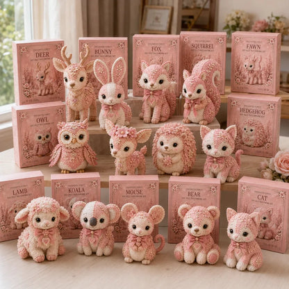 💗Pink Woodland Friends DIY Felt Sewing Kit – Make Your Own Cute Animal