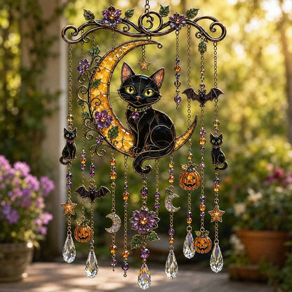 👻🎃 Halloween-Themed Crystal Wind Chime – Bring Spooky Magic to Your Garde