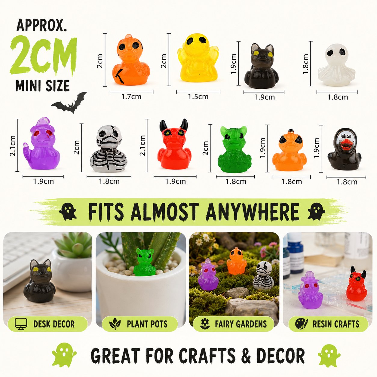 👻Mini Spooky Night Figures – Tiny Glowing Accents for Halloween🕷️✨