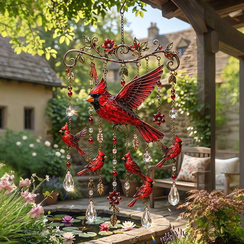🐦Stained Hummingbird Wind Chime – A Heavenly Melody for Your Garden