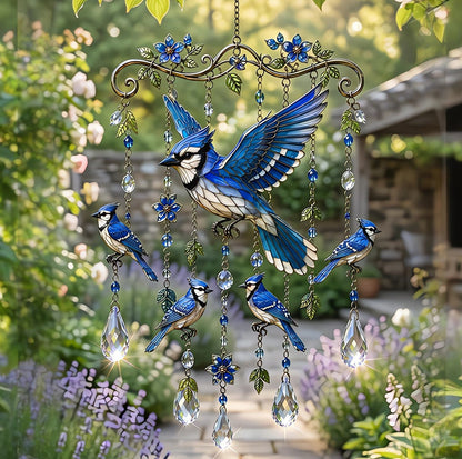 🐦Stained Hummingbird Wind Chime – A Heavenly Melody for Your Garden