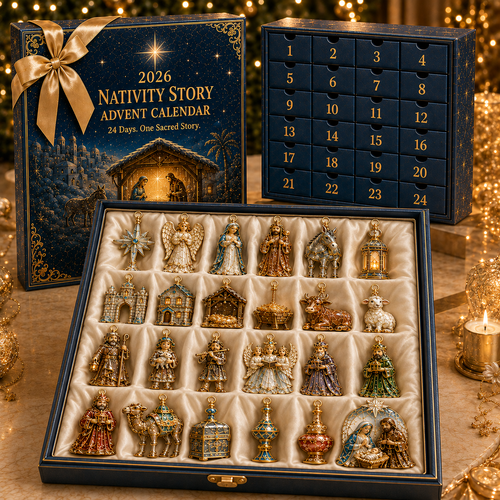 2027 Fellime®Nativity Story Advent Calendar – 24-Day Christmas Countdown Ornament Set