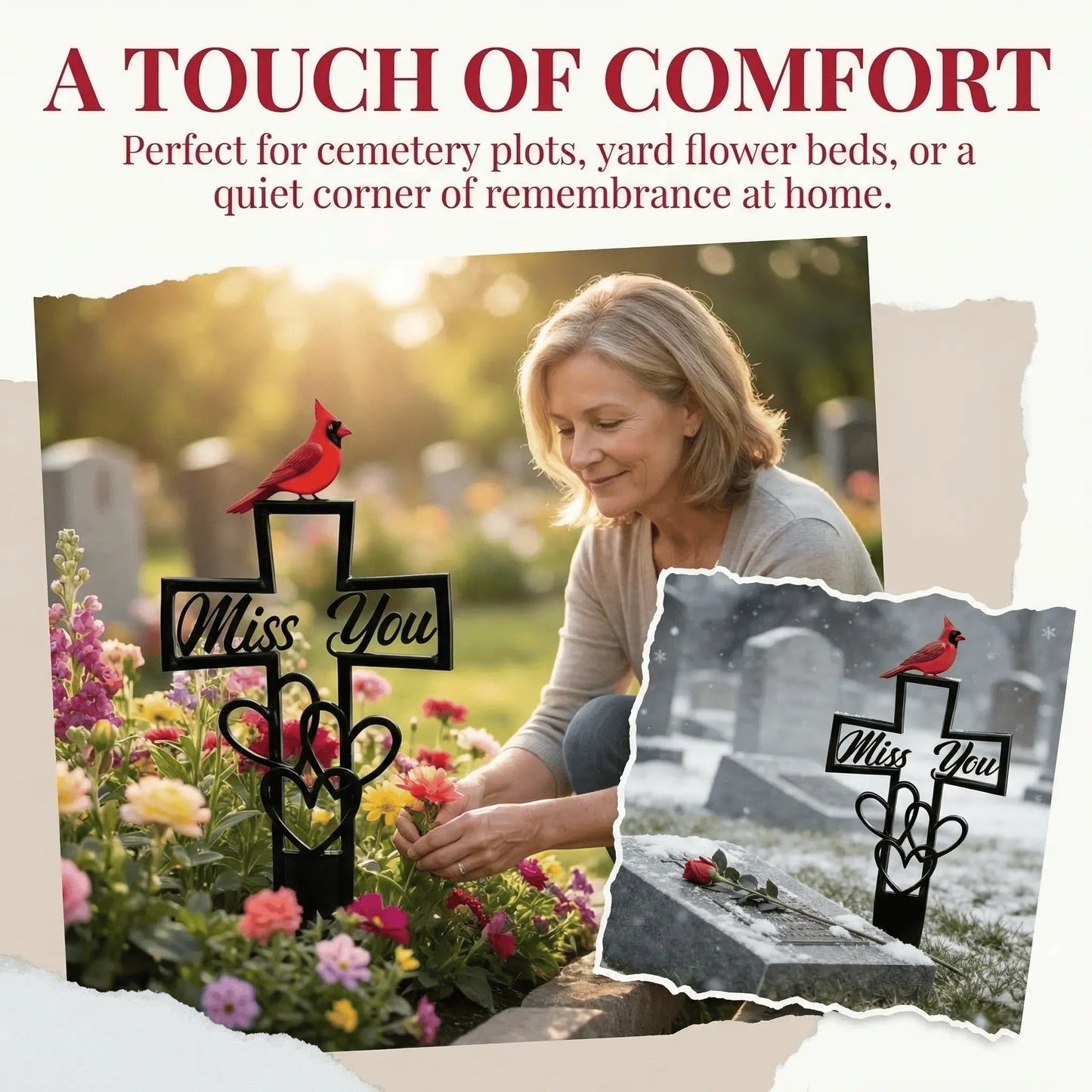 🐦LAST DAY 49% OFF -💖Metal Cemetery Memorial Plaque for Remembrance✝️