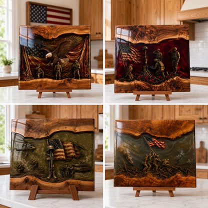 2027 Fellime®Handcrafted Veteran Memorial Display Boards