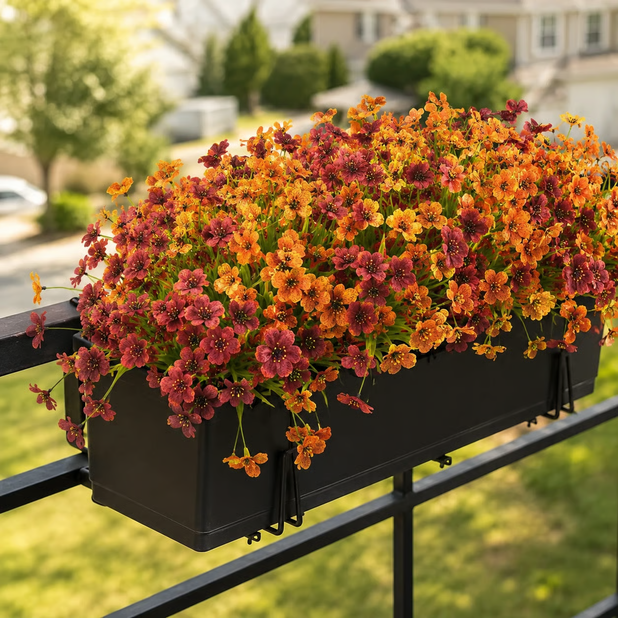 Artificial  Fall Flowers Faux Mums for Outdoor Planters