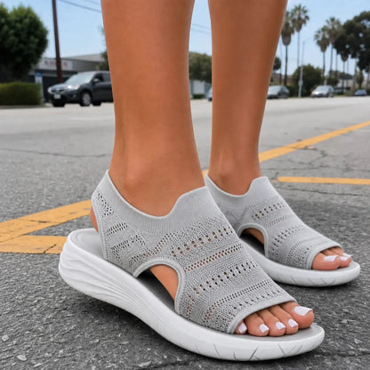 Loomhe– Knit Platform Comfort Sandals for Women