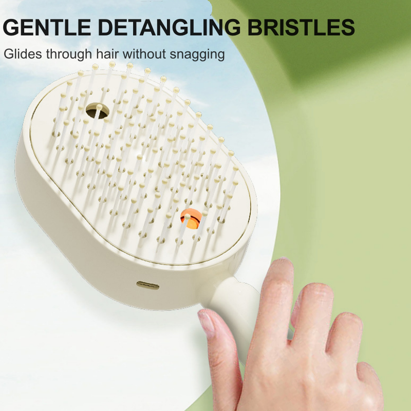 💆 ✨ 3-in-1 Electric Spray & Massage Hair Brush
