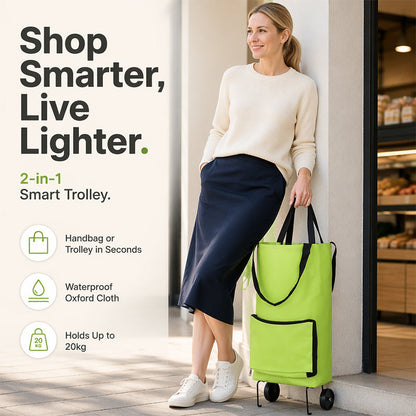 Foldable Shopping Trolley Bag with Wheels