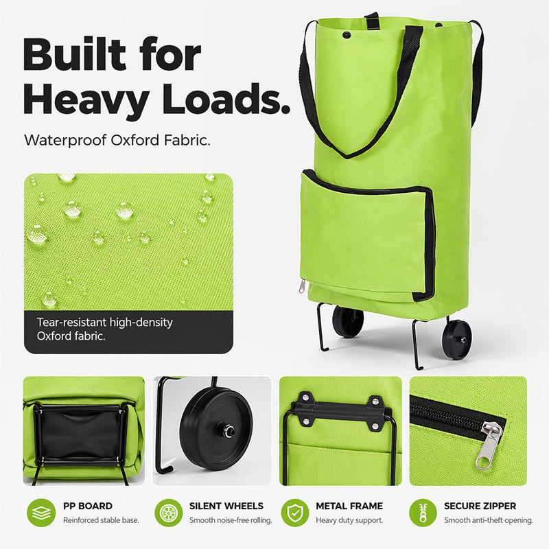 Foldable Shopping Trolley Bag with Wheels