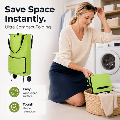 Foldable Shopping Trolley Bag with Wheels