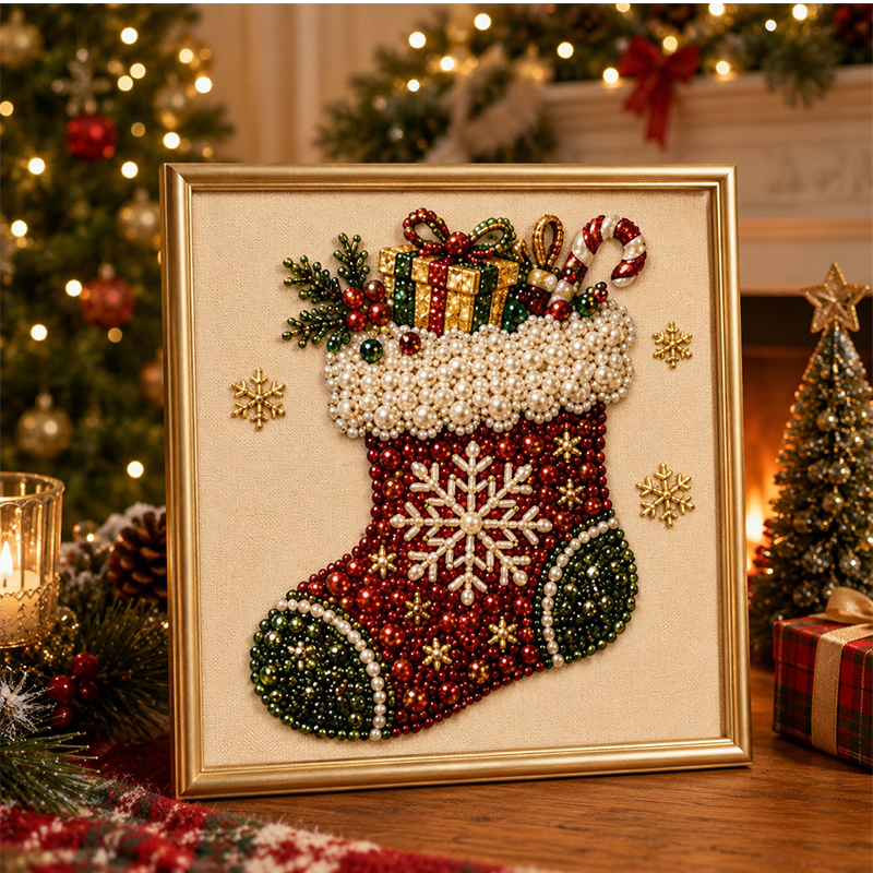 Christmas Pearl & Rhinestone Painting Kit