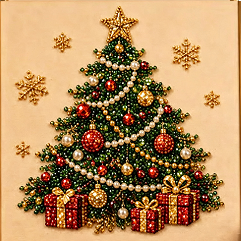 Christmas Pearl & Rhinestone Painting Kit