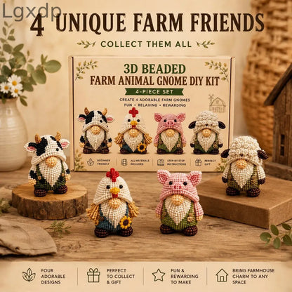 🧵🐮 DIY Farm Animal Gnome Kit 🐷✨